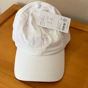 Athleta Power of She White Everday  Cap. NWT!